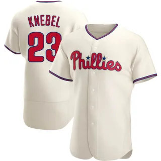 Men's Authentic Cream Corey Knebel Philadelphia Phillies Alternate Jersey