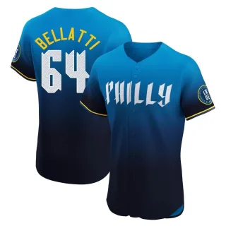 Men's Elite Blue Andrew Bellatti Philadelphia Phillies 2024 City Connect Jersey