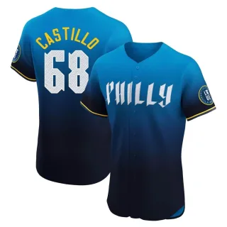 Men's Elite Blue Max Castillo Philadelphia Phillies 2024 City Connect Jersey