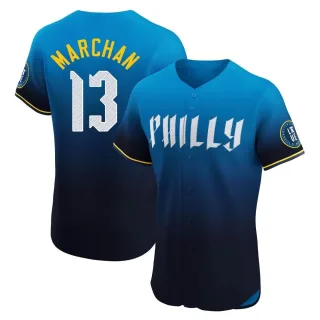 Men's Elite Blue Rafael Marchan Philadelphia Phillies 2024 City Connect Jersey