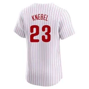 Men's Elite White Corey Knebel Philadelphia Phillies Home Jersey