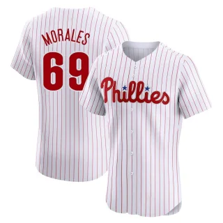 Men's Elite White Francisco Morales Philadelphia Phillies Home Jersey