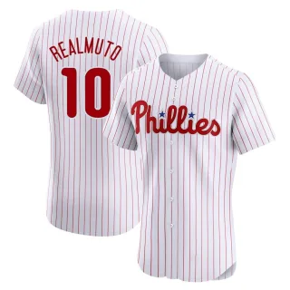 Men's Elite White J.T. Realmuto Philadelphia Phillies Home Jersey