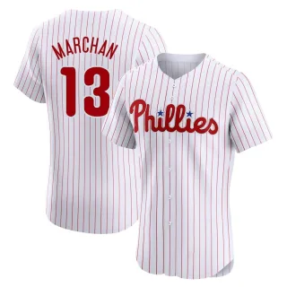 Men's Elite White Rafael Marchan Philadelphia Phillies Home Jersey