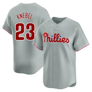 Men's Limited Gray Corey Knebel Philadelphia Phillies Away Jersey