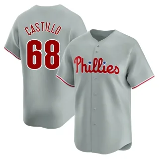 Men's Limited Gray Max Castillo Philadelphia Phillies Away Jersey