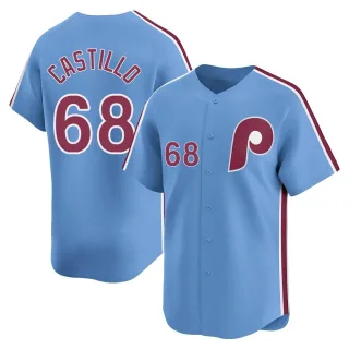 Men's Limited Light Blue Max Castillo Philadelphia Phillies Alternate Jersey