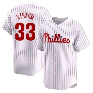 Men's Limited White Matt Strahm Philadelphia Phillies Home Jersey