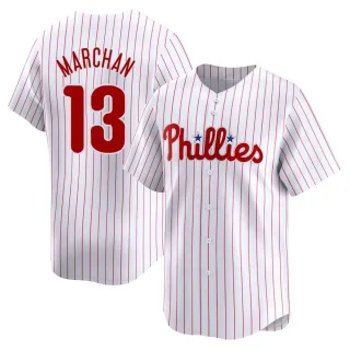 Men's Limited White Rafael Marchan Philadelphia Phillies Home Jersey