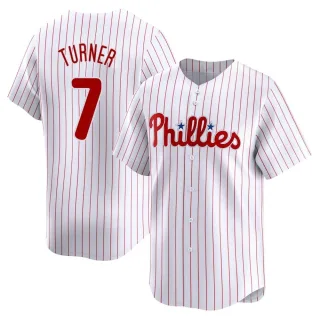 Men's Limited White Trea Turner Philadelphia Phillies Home Jersey