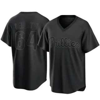 Men's Replica Black Andrew Bellatti Philadelphia Phillies Pitch Fashion Jersey