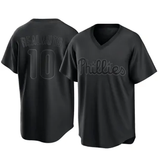 Men's Replica Black J.T. Realmuto Philadelphia Phillies Pitch Fashion Jersey