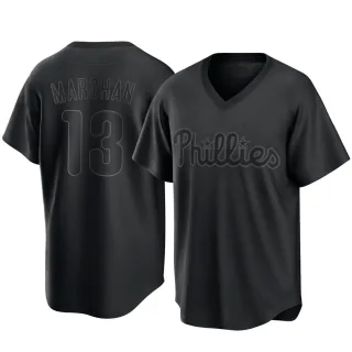 Men's Replica Black Rafael Marchan Philadelphia Phillies Pitch Fashion Jersey