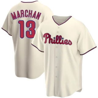 Men's Replica Cream Rafael Marchan Philadelphia Phillies Alternate Jersey