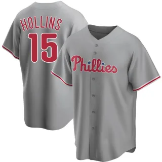 Men's Replica Gray Dave Hollins Philadelphia Phillies Road Jersey