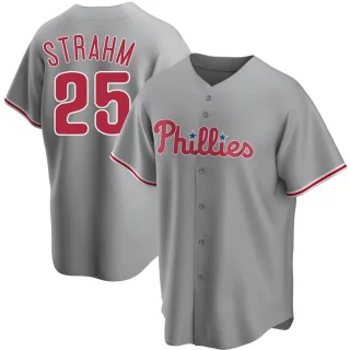 Men's Replica Gray Matt Strahm Philadelphia Phillies Road Jersey