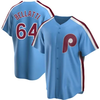 Men's Replica Light Blue Andrew Bellatti Philadelphia Phillies Road Cooperstown Collection Jersey