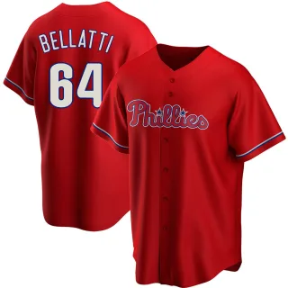 Men's Replica Red Andrew Bellatti Philadelphia Phillies Alternate Jersey