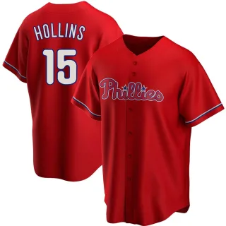 Men's Replica Red Dave Hollins Philadelphia Phillies Alternate Jersey