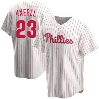 Men's Replica White Corey Knebel Philadelphia Phillies Home Jersey