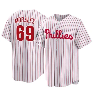 Men's Replica White Francisco Morales Philadelphia Phillies 2022 World Series Home Jersey