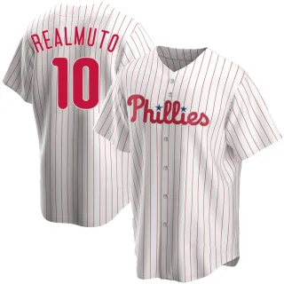 Men's Replica White J.T. Realmuto Philadelphia Phillies Home Jersey