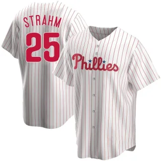 Men's Replica White Matt Strahm Philadelphia Phillies Home Jersey