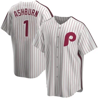 Men's Replica White Richie Ashburn Philadelphia Phillies Home Cooperstown Collection Jersey