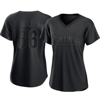 Women's Authentic Black John McMillon Philadelphia Phillies Pitch Fashion Jersey