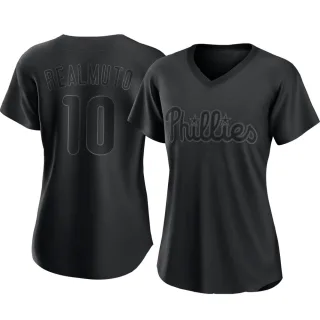 Women's Authentic Black J.T. Realmuto Philadelphia Phillies Pitch Fashion Jersey