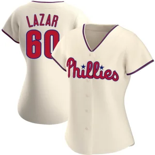 Women's Authentic Cream Max Lazar Philadelphia Phillies Alternate Jersey