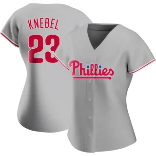 Women's Authentic Gray Corey Knebel Philadelphia Phillies Road Jersey