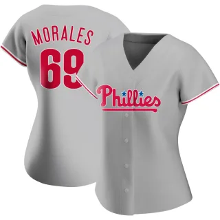 Women's Authentic Gray Francisco Morales Philadelphia Phillies Road Jersey