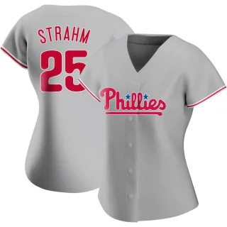 Women's Authentic Gray Matt Strahm Philadelphia Phillies Road Jersey