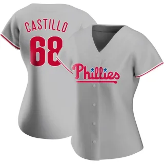 Women's Authentic Gray Max Castillo Philadelphia Phillies Road Jersey