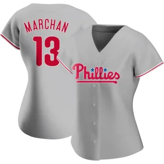 Women's Authentic Gray Rafael Marchan Philadelphia Phillies Road Jersey