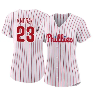 Women's Authentic White Corey Knebel Philadelphia Phillies 2022 World Series Home Jersey