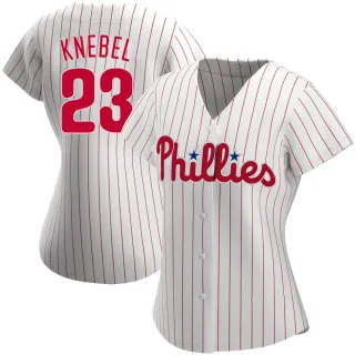 Women's Authentic White Corey Knebel Philadelphia Phillies Home Jersey