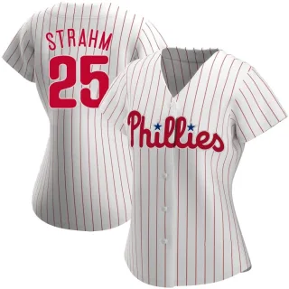 Women's Authentic White Matt Strahm Philadelphia Phillies Home Jersey