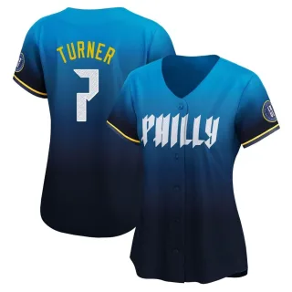 Women's Limited Blue Trea Turner Philadelphia Phillies 2024 City Connect Jersey