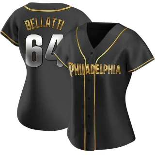 Women's Replica Black Golden Andrew Bellatti Philadelphia Phillies Alternate Jersey