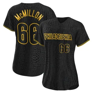 Women's Replica Black John McMillon Philadelphia Phillies Snake Skin City Jersey