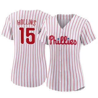 Women's Replica White Dave Hollins Philadelphia Phillies 2022 World Series Home Jersey