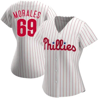 Women's Replica White Francisco Morales Philadelphia Phillies Home Jersey