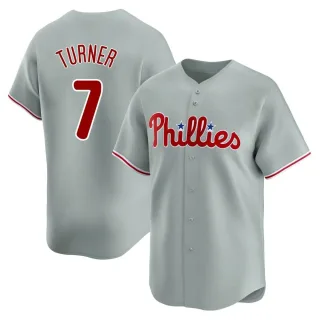 Youth Limited Gray Trea Turner Philadelphia Phillies Away Jersey