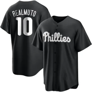 Youth Replica Black/White J.T. Realmuto Philadelphia Phillies Jersey