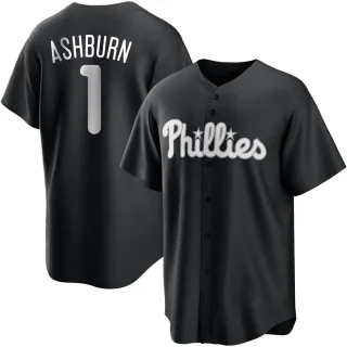 Youth Replica Black/White Richie Ashburn Philadelphia Phillies Jersey