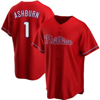 Youth Replica Red Richie Ashburn Philadelphia Phillies Alternate Jersey